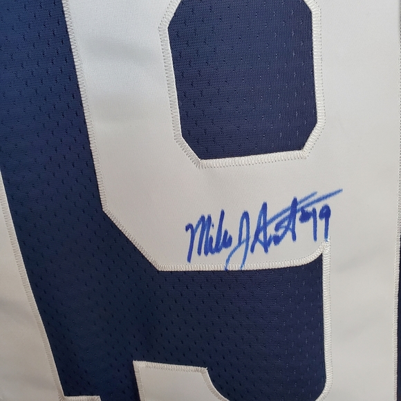 Signed Dallas Cowboys Miles Austin Reebok Navy Jersey - Picture 4 of 5